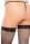 Lace Top Fishnet Thigh Highs Black Onesize - Queensize