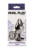 ToyJoy Anal Play Disco Diamond Plug Large Silver 3,85 cm