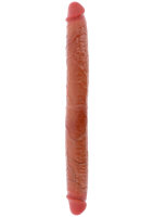 ToyJoy Get Real Silicone Foreskin Double Dong 46 cm Caramel skin tone