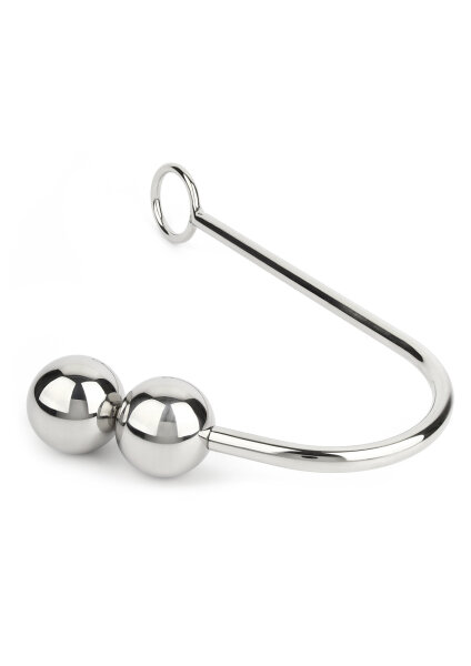 Mr. Steel Anal Hook Double Balls 40+40mm Silver