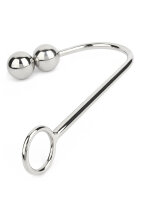 Mr. Steel Anal Hook Double Balls 40+40mm Silver