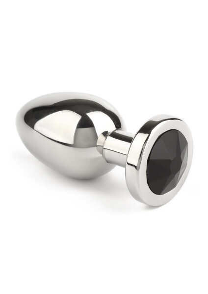 Mr. Steel Jewled Butt Plug Small Black 2,5 cm