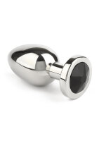 Mr. Steel Jewled Butt Plug Small Black 2,5 cm