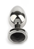 Mr. Steel Jewled Butt Plug Small Black 2,5 cm