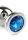 Mr. Steel Jewled Butt Plug Small Blue 2,5 cm