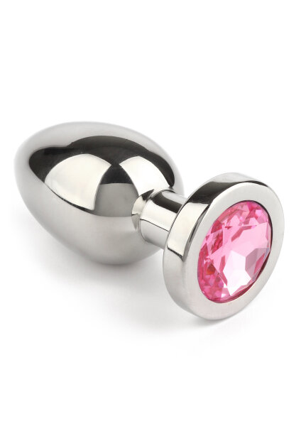 Mr. Steel Jewled Butt Plug Small Pink 2,5 cm
