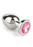 Mr. Steel Jewled Butt Plug Small Pink 2,5 cm