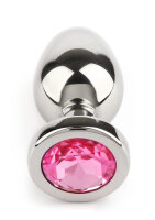 Mr. Steel Jewled Butt Plug Small Pink 2,5 cm