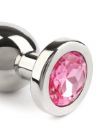Mr. Steel Jewled Butt Plug Small Pink 2,5 cm