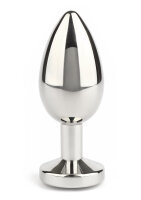 Mr. Steel Jewled Butt Plug Medium Aqua 3 cm