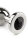 Mr. Steel Jewled Butt Plug Medium Black 3 cm