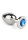 Mr. Steel Jewled Butt Plug Medium Blue 3 cm