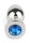 Mr. Steel Jewled Butt Plug Medium Blue 3 cm