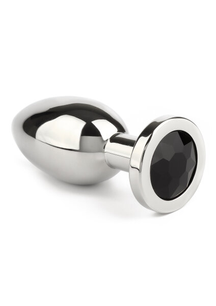 Mr. Steel Jewled Butt Plug Large Black 3,8 cm