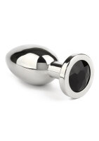Mr. Steel Jewled Butt Plug Large Black 3,8 cm