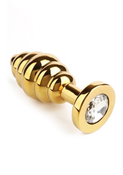Mr. Steel Twister Butt plug Medium Gold 3 cm