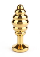 Mr. Steel Twister Butt plug Medium Gold 3 cm
