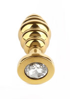 Mr. Steel Twister Butt plug Medium Gold 3 cm
