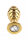 Mr. Steel Twister Butt plug Medium Gold 3 cm