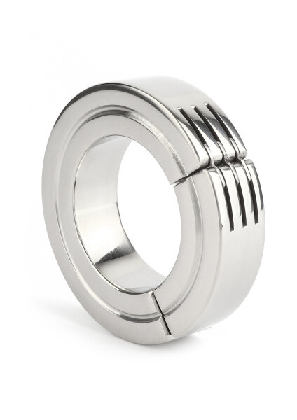 Mr. Steel Hinged Magnetic Cockring 40 mm Silver