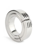 Mr. Steel Hinged Magnetic Cockring 40 mm Silver