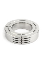 Mr. Steel Hinged Magnetic Cockring 40 mm Silver