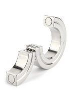 Mr. Steel Hinged Magnetic Cockring 40 mm Silver