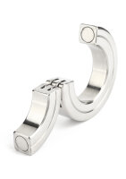 Mr. Steel Hinged Magnetic Cockring 45 mm Silver