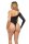 Dollar Sign Bodysuit Black Onesize - Queensize
