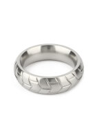 Mr. Steel MeGa Tire C-Ring Satin 40 mm Silver