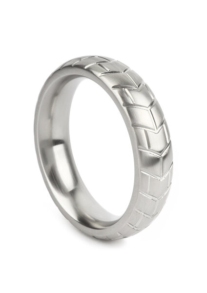 Mr. Steel MeGa Tire C-Ring Satin 55 mm Silver