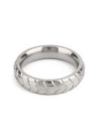 Mr. Steel MeGa Tire C-Ring Satin 55 mm Silver