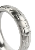Mr. Steel MeGa Tire C-Ring Satin 55 mm Silver