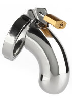 Mr. Steel The Brig Male Chastity Device Silver
