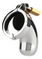 Mr. Steel The Brig Male Chastity Device Silver