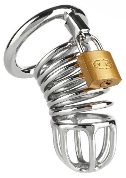 Mr. Steel Ring Master Chastity Device Silver