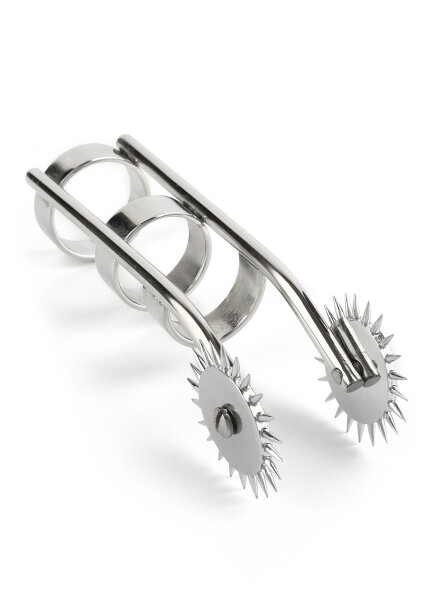 Mr. Steel Double Finger Pinwheel Silver