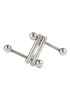 Mr. Steel Turning Point Nipple Clamps Silver