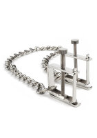 Mr. Steel Press Nipple Clamps With Chain Silver