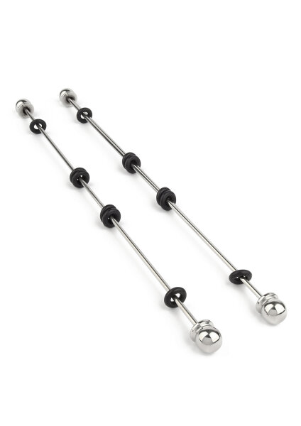 Mr. Steel Nipple Sticks with Ball 20 cm Silver