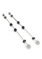 Mr. Steel Nipple Sticks with Ball 20 cm Silver