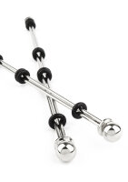Mr. Steel Nipple Sticks with Ball 20 cm Silver