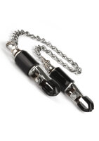 Mr. Steel Barrel Tit Clamps With Chain Silver
