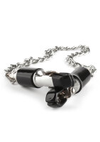 Mr. Steel Barrel Tit Clamps With Chain Silver