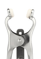 Mr. Steel Squeezer Nipple Clamps With Ring Silver