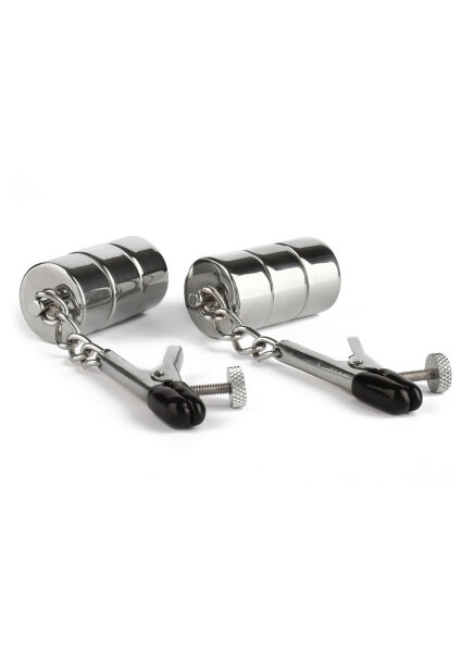 Mr. Steel Aligator Nipple Clamps Weights Silver