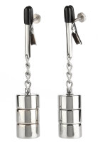 Mr. Steel Aligator Nipple Clamps Weights Silver