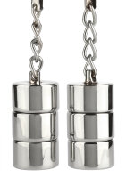 Mr. Steel Aligator Nipple Clamps Weights Silver