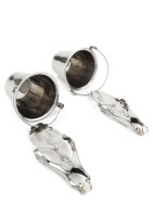 Mr. Steel Nipple Clamps with Buckets Silver