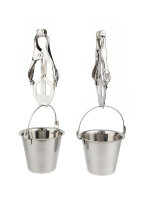 Mr. Steel Nipple Clamps with Buckets Silver